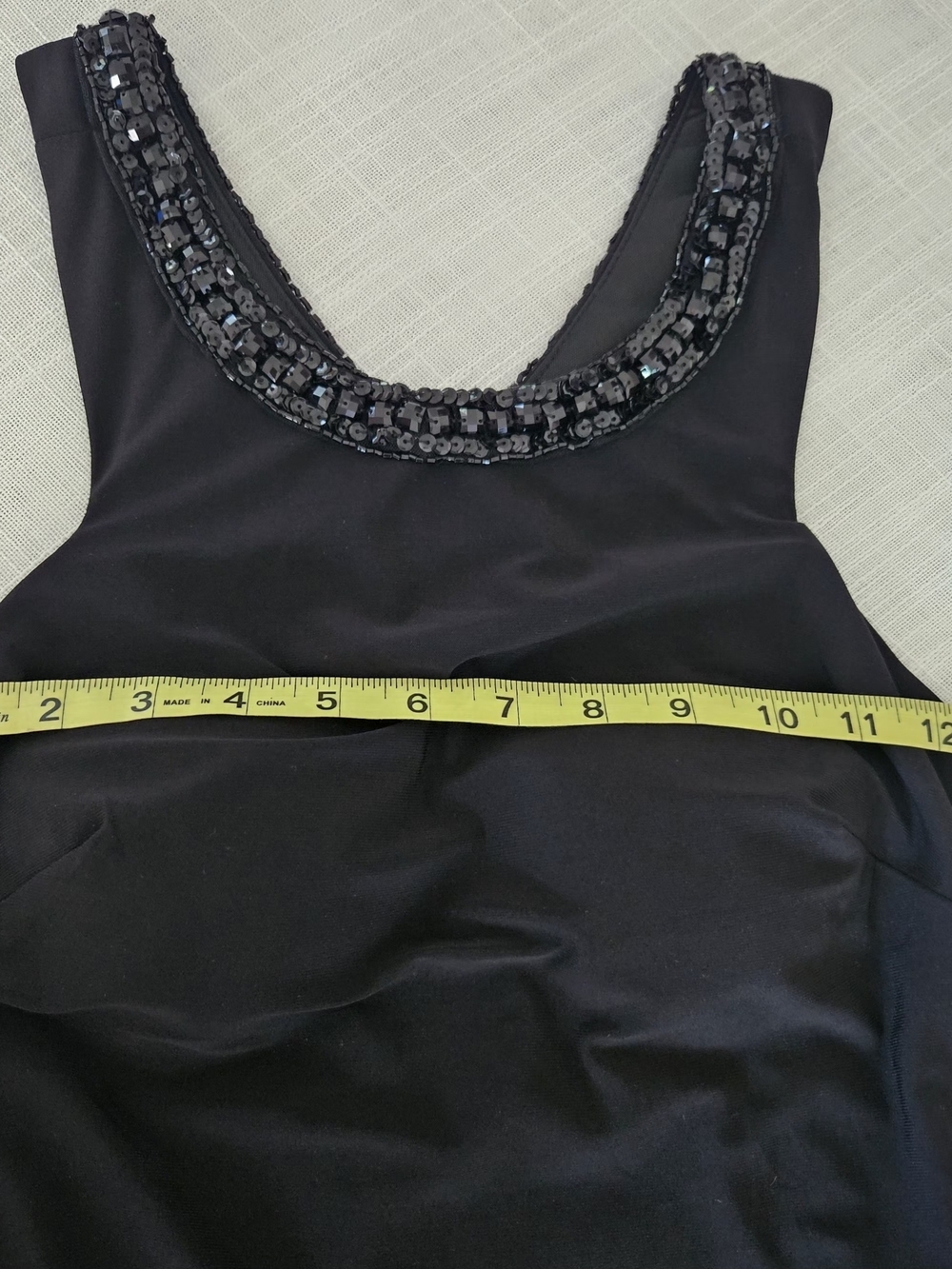 Josh & Jazz Black Embellished Bodycon Dress Strappy Open Back Mini Dress Size 2 - Picture 10 of 12